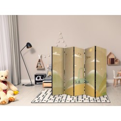 Paravent - Dreamy Traveler - Giraffe Driving a Car on a Beautiful Sunny Day