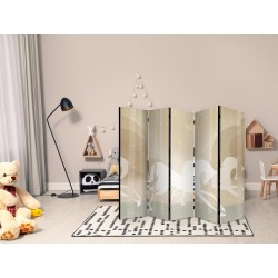 Paravent - Moonlit Steeds - Horses Galloping Among Trees on a Starry Night