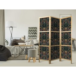 Japanischer Paravent - Baroque Ornaments in Patinated Gold and Browns - Retro Motif