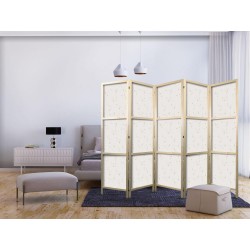 Japanischer Paravent - Star Map - Delicate Constellations in Warm Shades