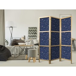 Japanischer Paravent - Cosmic Inspirations - Pattern with Stars and Constellations on a Dark Background