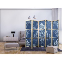 Japanischer Paravent - Retro Ornament - Decorative Motif in Worn Blues