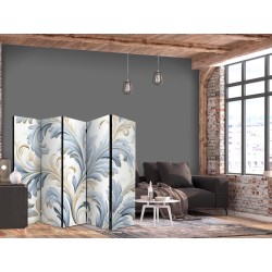 Paravent - Baroque Ornaments in Light Creamy Blue Colors