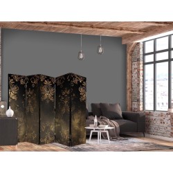 Paravent - Baroque Ornaments in Patinated Gold and Bronze - Retro Motif