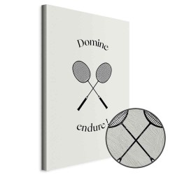 Leinwandbild - Black Badminton Rackets
