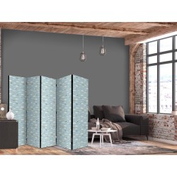 Paravent - Illustration - Yellow-Blue Airplanes Against a Blue Sky