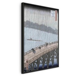 Leinwandbild - Utagawa Hiroshige – Sudden Shower over Shin-Ohashi Bridge and Atake