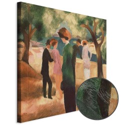 Leinwandbild - August Macke – Lady in Green Jacket