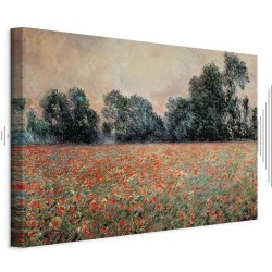 Leinwandbild - Claude Monet – Field with wild Poppies