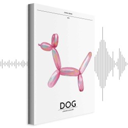 Leinwandbild - Holo-Dog - Colorful Dog in Retro Style