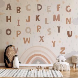 Fototapete - Letters in Soft Colours