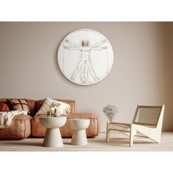 Rundes Bild - Leonardo Da Vinci – Vitruvian Man