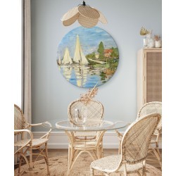 Rundes Bild - Claude Monet – Regattas at Argenteuil