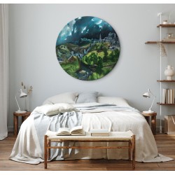 Rundes Bild - El Greco – View of Toledo