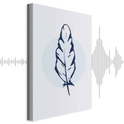 Leinwandbild - Blue Feather (1 Part) Vertical