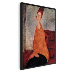 Leinwandbild - Amedeo Modigliani – Jeanne Hebuterne in a Yellow Sweater