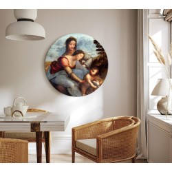 Rundes Bild - Leonardo da Vinci – The Virgin and Child with Saint Anne