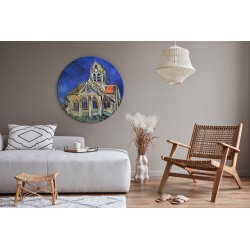 Rundes Bild - Vincent van Gogh – The Church at Auvers