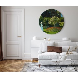 Rundes Bild - Claude Monet – Woman in the Garden