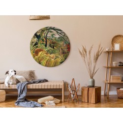 Rundes Bild - Henri Rousseau – Tiger in a Tropical Storm