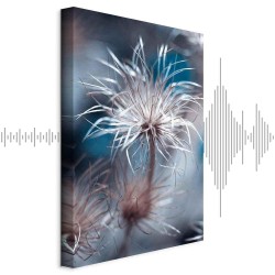 Leinwandbild - Plant in Blues (1 Part) Vertical