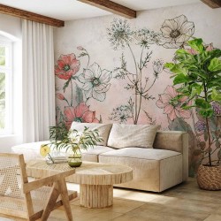 Fototapete - Day in the Meadow - Third Variant