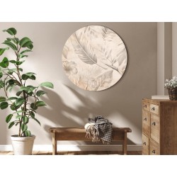 Rundes Bild - A multitude of exotic leaves and flowers - A subtle composition of tropical plant species maintained in se