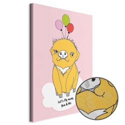 Leinwandbild - Soaring Pig (1 Part) Vertical