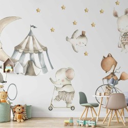 Fototapete - Animals for Children (Watercolour)