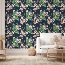 Tapete - Magnolias and Peacocks