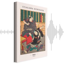 Leinwandbild - Woodcut (1 Part) Vertical