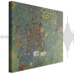 Leinwandbild - Gustav Klimt – Farm garden with sunflowers