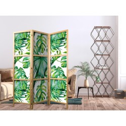 Japanischer Paravent - Monstera and Palm Leaves I