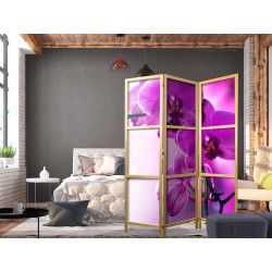 Japanischer Paravent - Violet Orchids I