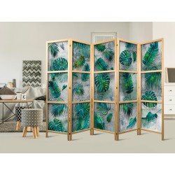 Japanischer Paravent - Leaves on the Concrete II