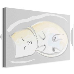 Leinwandbild - Sleepy Kitty (1 Part) Vertical