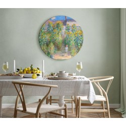 Rundes Bild - Claude Monet – Monet’s Garden at Vétheuil