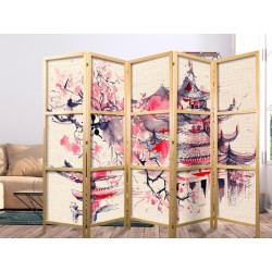 Japanischer Paravent - In a Temple