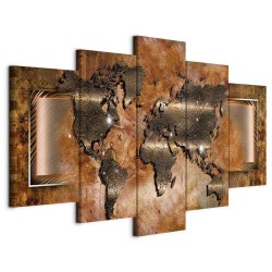 Leinwandbild - Steel Map