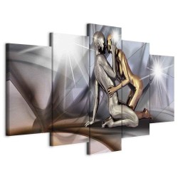 Leinwandbild - Gold couple