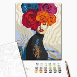 Malen nach Zahlen - Tiger on Shoulder