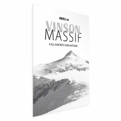 Poster - The majestic Vinson Massif mountain peak, crown of mountains, mountain landscape