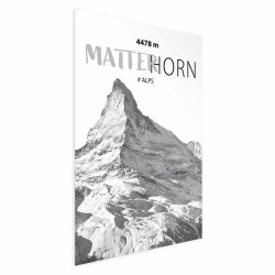 Poster - The majestic Matterhorn mountain peak, crown of mountains, mountain landscape