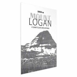 Poster - The majestic Mount Logan mountain peak, crown of mountains, mountain landscape