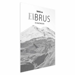 Poster - Majestic mountain peak Elbrus mountain crown mountain landscape