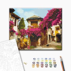 Malen nach Zahlen - Mediterranean Town