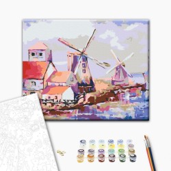 Malen nach Zahlen - Windmills (Landscape)