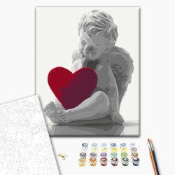 Malen nach Zahlen - Angel (Red Heart)