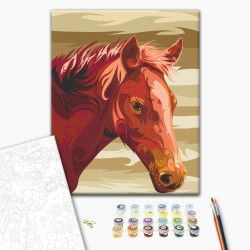 Malen nach Zahlen - Brown Horse