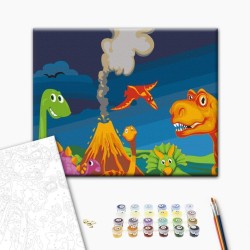 Malen nach Zahlen - Dinosaur World